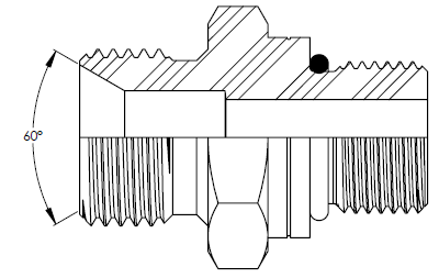 METRIC 6149 Male x BSP male Drawing