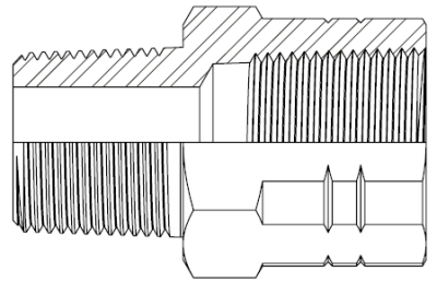 BSPT male x BSPT fixed female extended Drawing