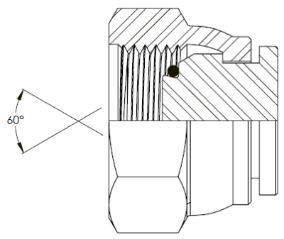 BSP swivel female blanking cap - soft seal Drawing